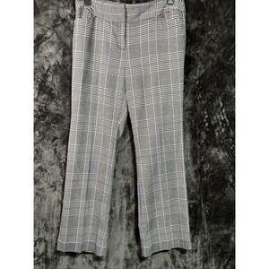 Worthington Women's Plaid Dress Pants Size 12 Black White Work Office Style